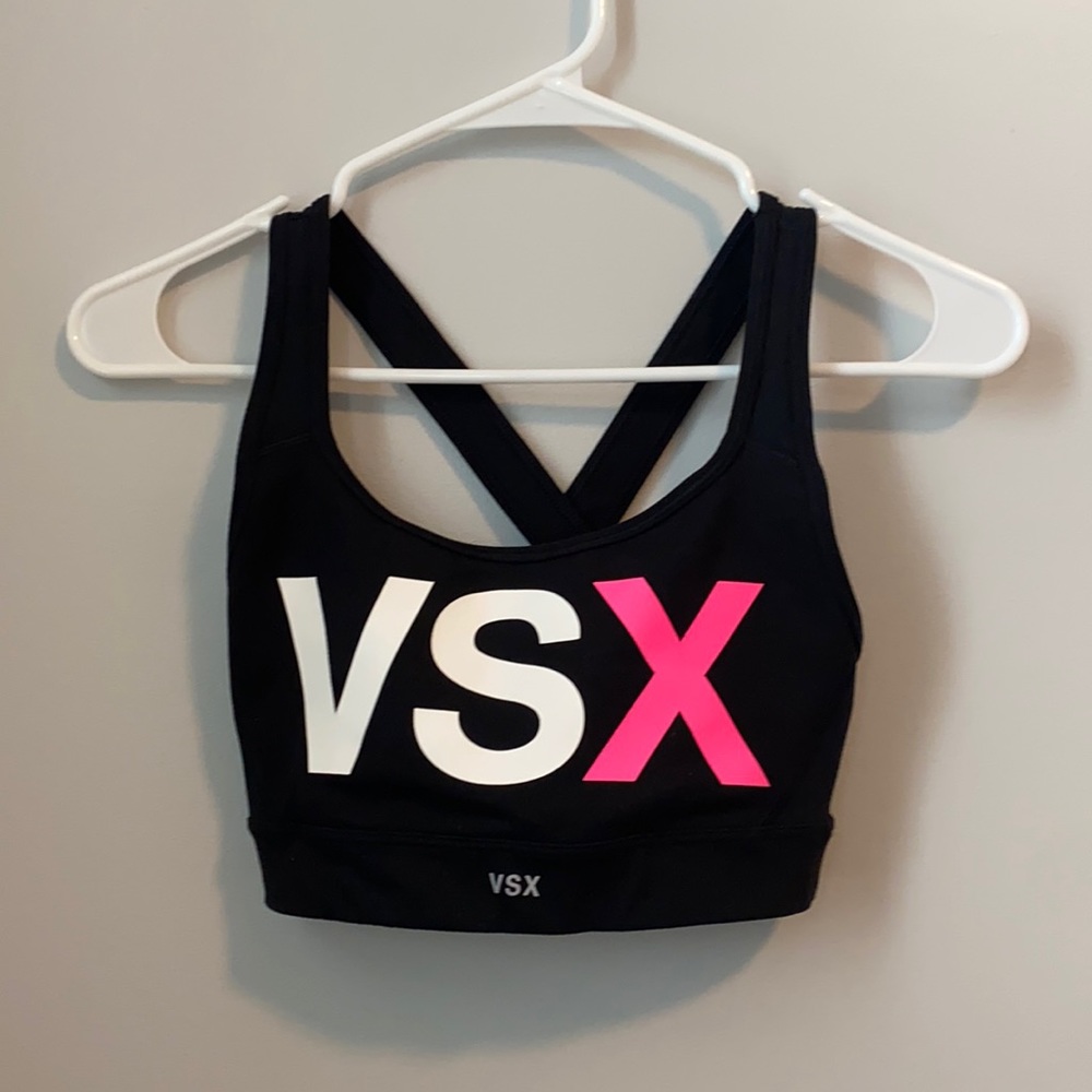 Black and Pink Victoria Secret Sports Bra